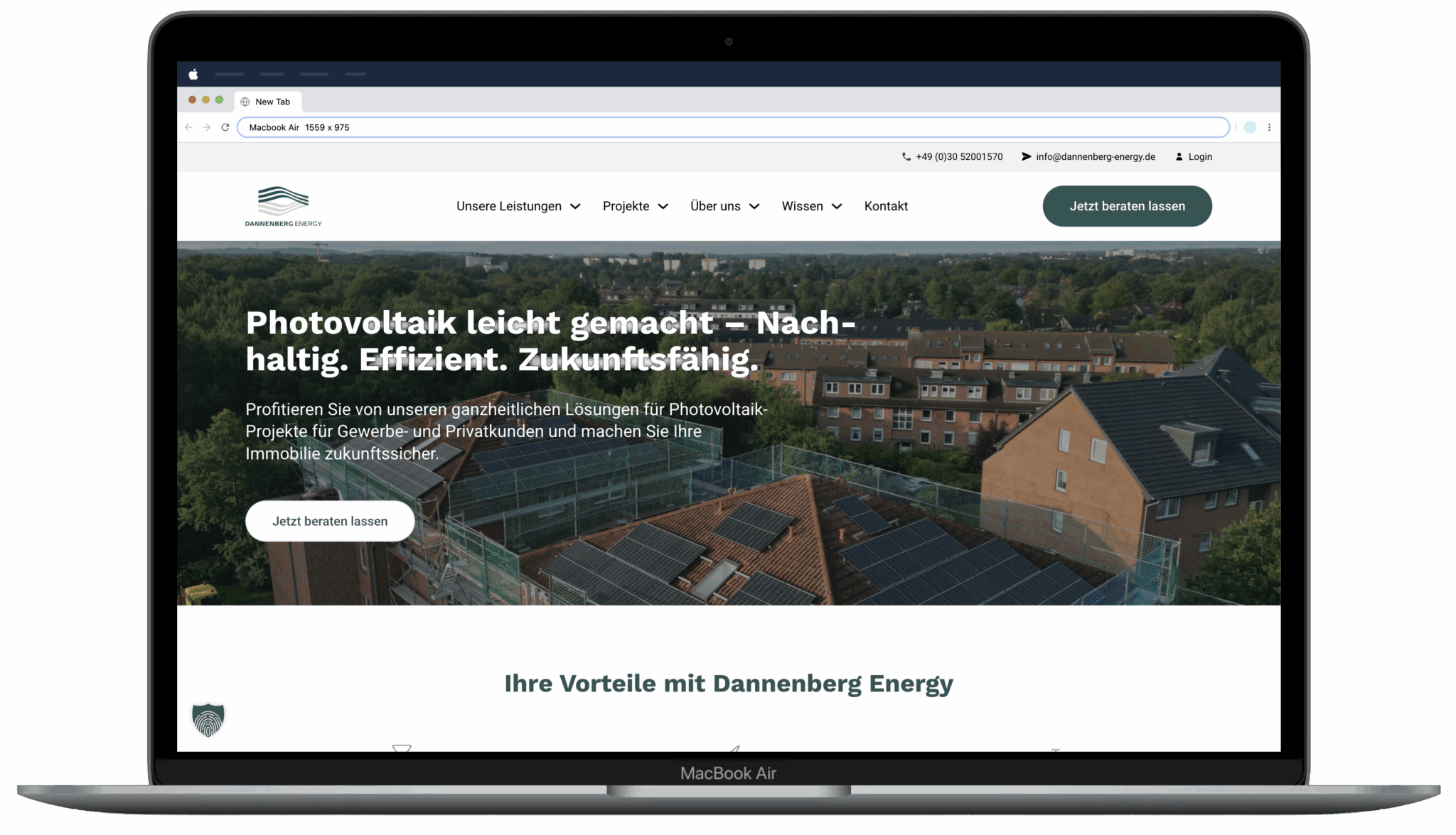 Screenshot Dannenberg Energy Website