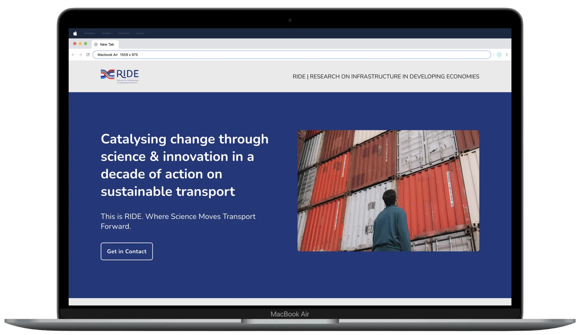 Screenshot RIDE Website