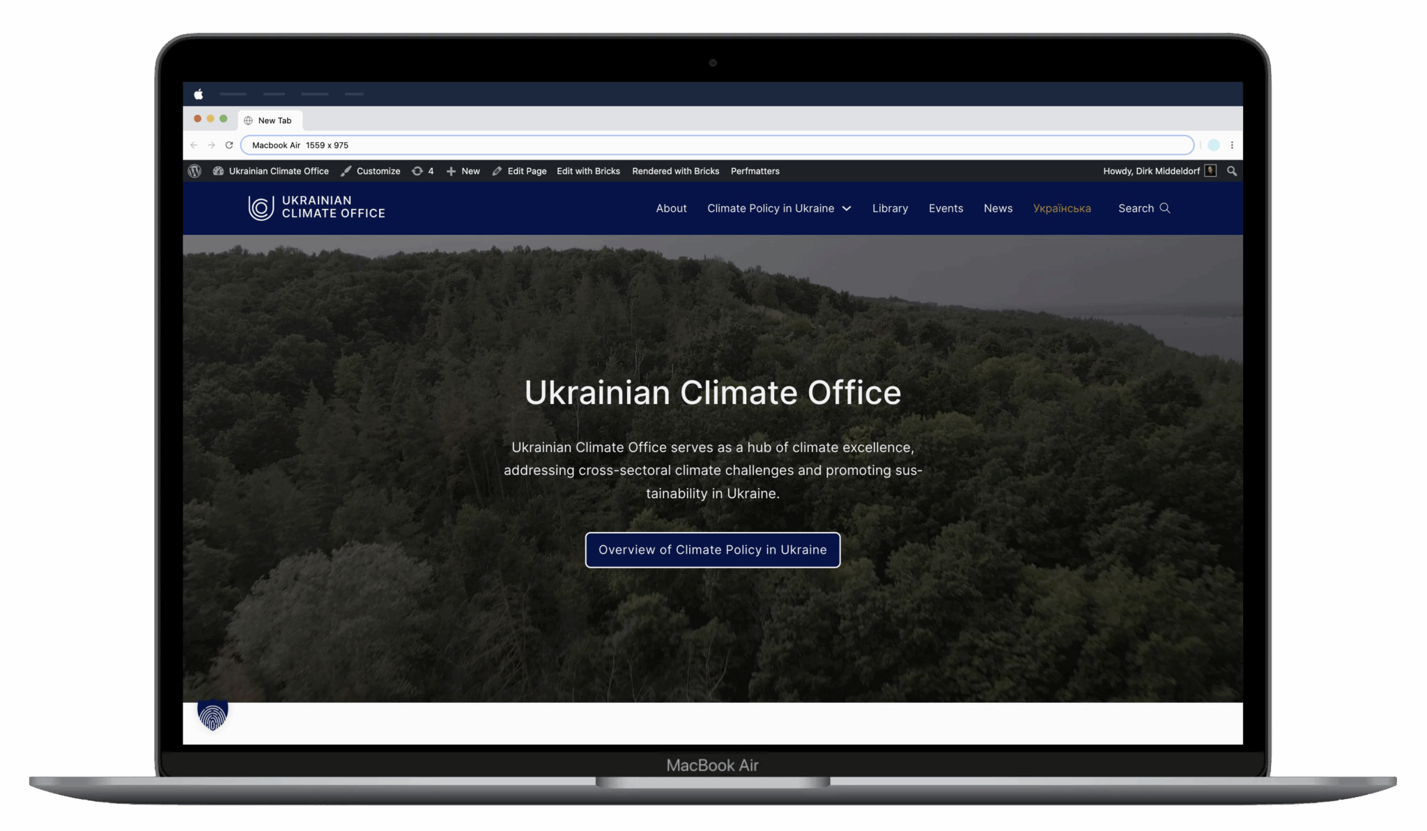 Screenshot UCO Website