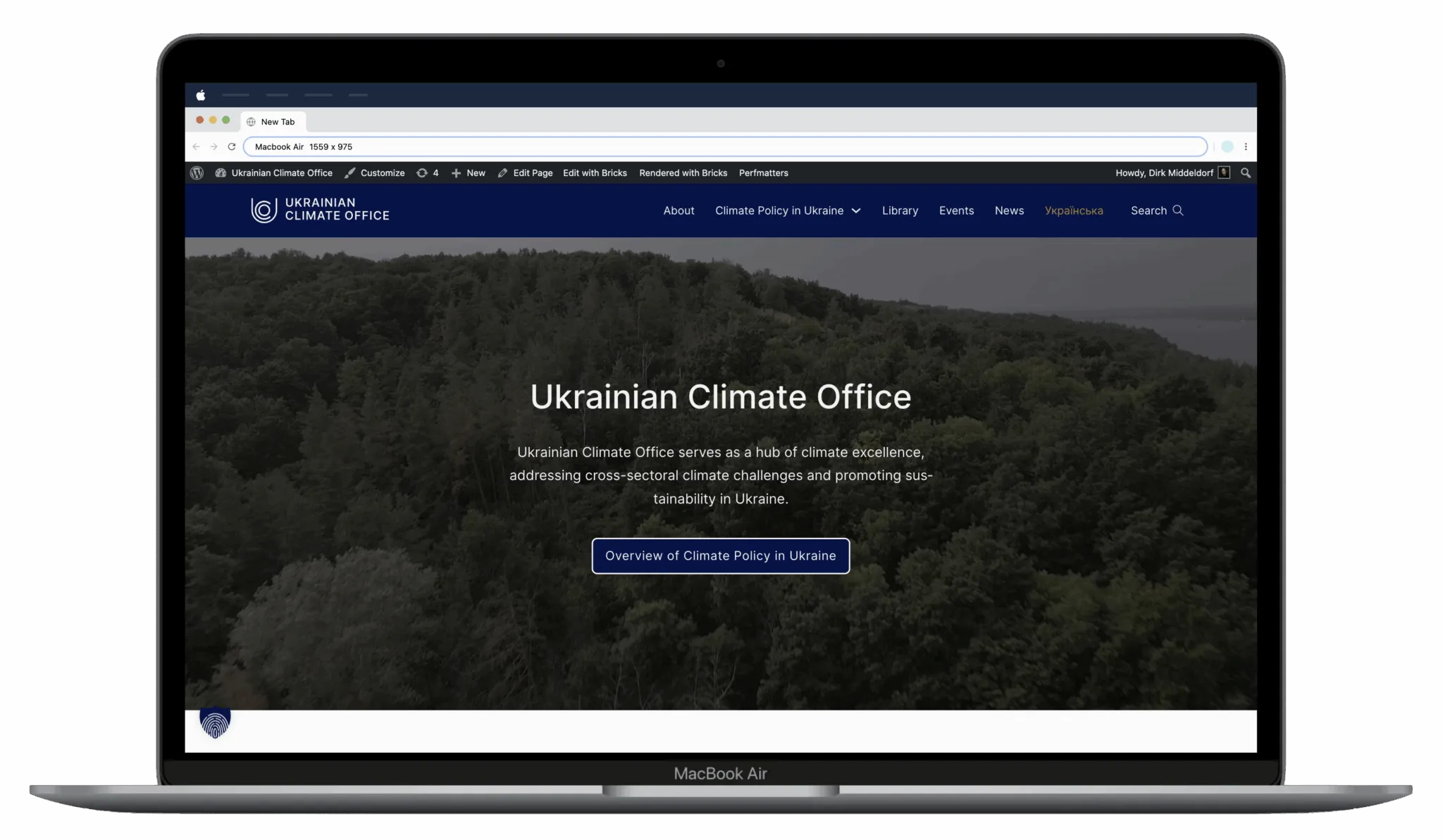 Screenshot UCO Website
